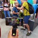 Preparazione all'intervista per Monica Boraso stand Millet