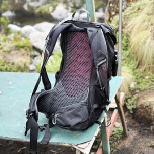 Lo schienale con tecnologia VaporSpan dello zaino Zulu di Gregory.
